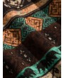 Tribal Print Long Sleeves Pocket Hoodie - Coffee S