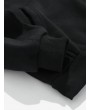 Solid Pouch Pocket Fleece Hoodie - Black M