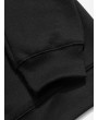 Solid Color Crew Neck Fleece Basic Sweatshirt - Black 2xl