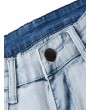Drape Ripped Design Zip Fly Jeans - Jeans Blue 32