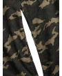 Camo Pattern Zipper Fly Casual Jeans - Army Green 36