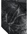 Drape Panel Patchwork Long Jeans - Black 32