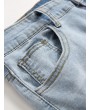 Light Wash Distressed Decoration Casual Jeans - Jeans Blue Xl