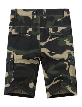 Zipper Fly Camouflage Print Casual Shorts - Multi 34