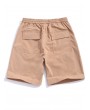 Applique Flap Pocket Color Block Spliced Shorts - Camel Brown Xs