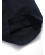 Applique Solid Color Denim Shorts - Dark Slate Blue 34