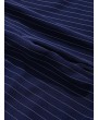 Color Block Stripes Print Drawstring Shorts - Cadetblue M