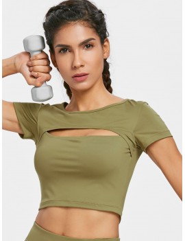 Cut Out Sporty Tee - Army Green M
