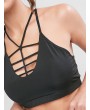 Sports Strappy Criss Criss Crop Top - Black S