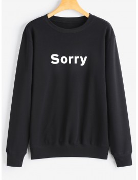 Graphic Sorry Sweatshirt - Black M