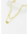 Double Layers Heart Beach Anklet - Gold