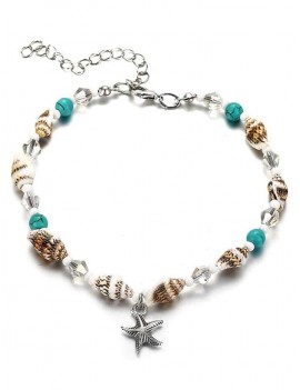 Stylish Faux Turquoise Sea Star Beach Ankle - Multi