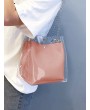 Transparent Chain Casual Bucket Bag - Pink