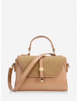 Small Cover Leather Shoulder Bag - Khaki