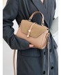 Small Cover Leather Shoulder Bag - Khaki