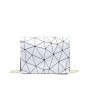 Cover Chain Geometric Crossbody Bag - Silver