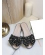 Chic Bowknot Design Outdoor Slippers - Black Eu 37