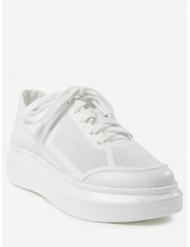 Outdoor Leisure Sport Low Heel Sneakers - White 40
