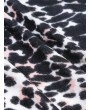 Leopard Print Faux Wool Scarf - Black Regular