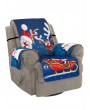 Christmas Santa Claus Elk Pattern Couch Cover - Multi Single Seat