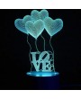 Mothers Day Valentine Heart Ballon Love Confession Gifts Night Light - Transparent