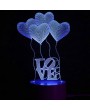 Mothers Day Valentine Heart Ballon Love Confession Gifts Night Light - Transparent