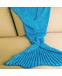 Knitted Mermaid Blanket - Water Blue