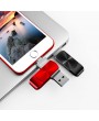 EAGET I66 USB Flash Drive Type-C USB3.0 OTG Rotary Design Memory Stick For IPhone 7 Plus / 7 / SE / 6S Plus / 6S / 6 / 5S / 5C / 5 - Red 128gb