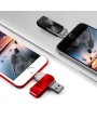 EAGET I66 USB Flash Drive Type-C USB3.0 OTG Rotary Design Memory Stick For IPhone 7 Plus / 7 / SE / 6S Plus / 6S / 6 / 5S / 5C / 5 - Red 128gb