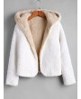  X Alexis Ricecakes Hooded Reversible Teddy Coat - Warm White M