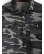  Camouflage Drop Shoulder Crop Jacket - Camouflage Green M