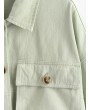  X Alexis Ricecakes Flap Pockets Button Up Shirt Jacket - Green M