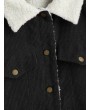  Fuzzy Corduroy Jacket - Black M