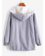 Fur Lining Hooded Coat - Gray L