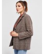 Tweed Pocket Longline Blazer - Brown Xl
