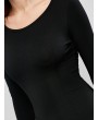 Cutout Long Sleeve Mini Bodycon Dress - Black Xl
