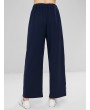 Colorful Stripes Wide Leg Pants - Midnight Blue S