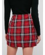  Plaid Print High Waisted Mini Skirt - Multi-b S