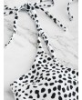  Printed Tie Bralette Swimwear Set - White S