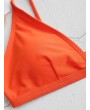  Ruched High Waisted Swimwear Swimsuit - Pumpkin Orange L