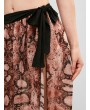Chiffon Snake Print Sarong Cover Up Skirt - Multi-a
