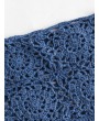 High Waisted Crochet Bottom - Blue Koi