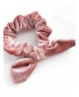  Velvet Bowknot Hair Tie - Khaki Rose