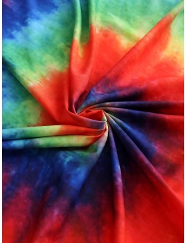  Spiral Tie Dye Print Beach Throw - Multi-a